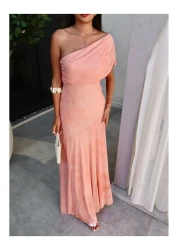 ESRAHELVACI فستان بنمط الباتيك بكتف واحد