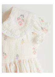 LC Waikiki Ecru Baby Collar Floral Baby Girl Dress