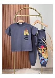 Magu طقم بدلة رياضية للأطفال من Lion King، تي شيرت وسروال رياضي من الأسفل