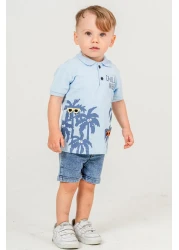 Chicsy Baby Lakos Style Palm Print Adjustable Short Sleeve Shorts Set for Kids and Baby