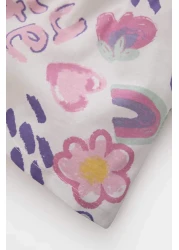 Defacto فستان صيفي بدون أكمام منقوش للفتيات الصغيرات C0074a525hs