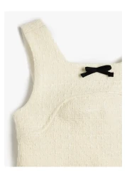 Koton جيليه من الصوف المخلوط بحزام إكرو فستان طفلة 5smg80072aw