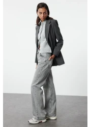  Collection Gray High Waist Wide Leg Wide Leg Jeans Twoaw25Je00178