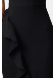  Collection Black Flounced Woven Stylish Evening Dress Night Graduation Dress Tpraw19Bb0144