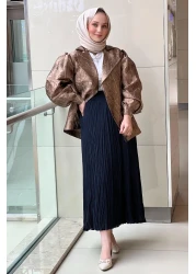 sentez giyim التوليف الشيفون التجاعيد تنورة