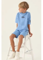 U.S. Polo Assn. بدلة برمودا للأولاد مرخصة من US Polo Assn Baseciz Indigo