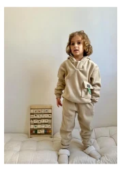 YİGİT BUTİK Yigit Boutique Fleece Fabric Hooded Boy Set