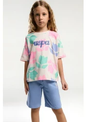 U.S. Polo Assn. U.S. Polo Assn. Girl's Orange Bermuda Suit