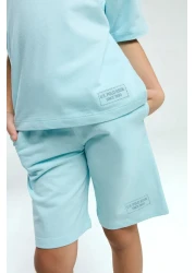 U.S. Polo Assn. قاعدة. بولو أسن. بدلة برمودا زرقاء للبنات