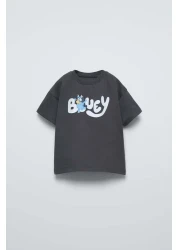 Magu Unisex Kids Cotton Black Red Bluey T-Shirt and Shorts Set