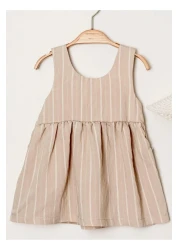 Chicsy Baby Sweet Striped Baby Girl Dress with Hat and Bow