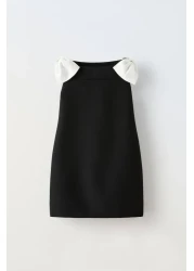 Daisy Dolly فستان بناتي من القماش القطني مبطن بسحاب جانبي