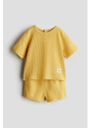 H&M 2-piece Waffled Jersey Set