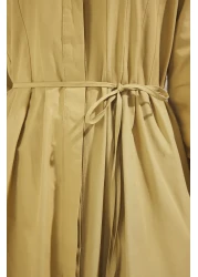  Modest تنورة خضراء زيتية فستان منسوج بتفاصيل مطرزة TCTSS25EB00114