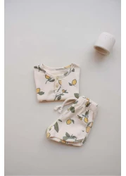 Oh La La Koala For Little Ones طقم قميص علوي وسفلي بطبعة ليمون