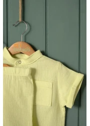 Montisu 100% Cotton Muslin, Baby Boy Set, 2 Piece (T-shirt + Shorts)