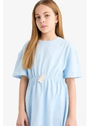 Defacto Girls Oversize Wide Fit Short Sleeve Summer Dress E5800A825Sm