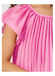 Styli Ombre Print Pleated Dress