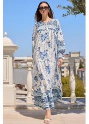 Bigdart موديل 1947 - فستان بطبعة زهور وأكمام مكشكشة