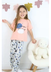 HARİKA KİDS Girl's Comfortable Bottom-Top Suit Set