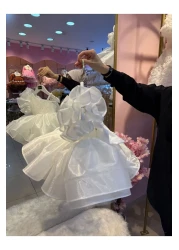 Linarookids Children's Cream Vintage Baby Girl Dress with Strap,Birthday Dress,Photo Shoot Dress,Suitable for 0-12 Years