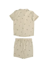 Kyron Boy's Patterned Short Sleeve Shirt and Shorts Set