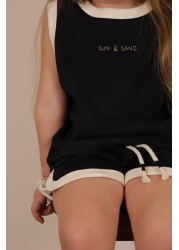 OhlalaKoala طقم شورت رياضي أسود للجنسين