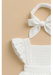ipek atlas Baby Girl and Child Bow Bodysuit Muslin Dress