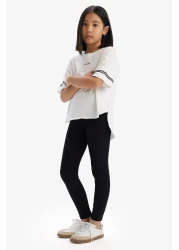 Defacto Girl's 2 Piece Set Short Sleeve Printed T-Shirt Leggings E3815A825Sm