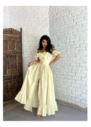 moneta boutique Women's Ruffled Sleeves Long Designer Shirt Dress