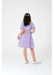 Kyron فستان بناتي من القماش المنسوج من القطن بنسبة 100% مزين بالزهور / تصميم عصري وأنيق