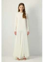 Touche Prive فستان كريب مشبك من الشيفون