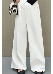 Riccotarz طقم سترة بالازو بنطال علوي غير متماثل اللون للفتيات