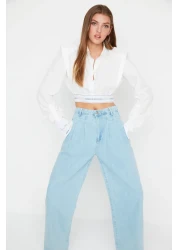  Collection قميص قصير من البوبلين الأبيض من Sagaza Studio - TPRSS22GO00006