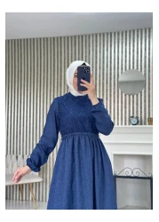 Moda Krash LACE DETAIL LINEN SUMMER DRESS