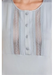 Pierre Cardin 3-piece Lace Combed Cotton Women's Pajamas Set - Maternity - 2800