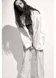 H&M Straight drawstring trousers