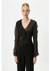 Koton بلوزة سوداء نسائية