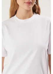  Collection حزمة من 2 تي شيرت أبيض بياقة واقفة من القطن بنسبة 100% - TWOSS20TS1500