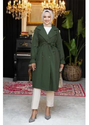 EBRUTESETTÜR معطف واق من المطر مرن بحزام متنقل