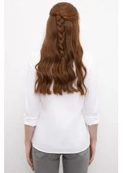 U.S. Polo Assn. قميص نسائي أبيض