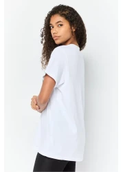 adidas Women Sportswear Fit Short Sleeve Training T-shirt, White