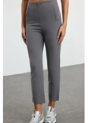  Collection بنطال منسوج بطول الكاحل عالي الخصر - تفاصيل كوليت، TWOSS20PL0515