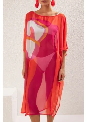  Collection Multicolor Floral Fitted Maxi Woven 100% Polyester Dress