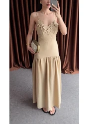 HAZELANNA Rose Cream Dress