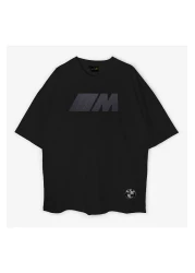 swOzz تي شيرت قطني كبير الحجم مطبوع عليه شعار BMW وM للجنسين