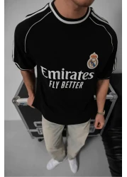 KUN SPORTSWEAR تي شيرت بريميوم نوستالجيا ريترو مقاس كبير للجنسين