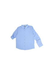 rg kidsstore قميص كتان شبابي بأكمام طويلة