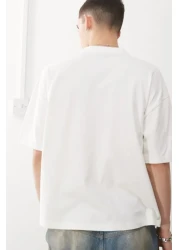 The Champ Clothing Unisex Oversize 100% Cotton Fruit Label White T-Shirt Reclaimed Vintage Style