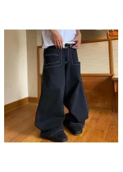 Touz Moda Y2K Vintage Graffiti Patterned Retro Baggy Unisex Jean